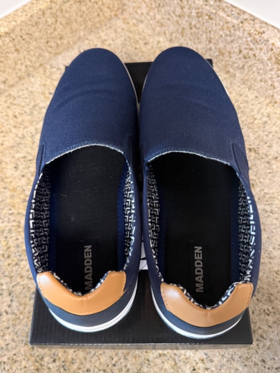 Steve Madden M-Becker Navy Canvas Slip-On Sneakers Size 13 Men’s Casual Shoes